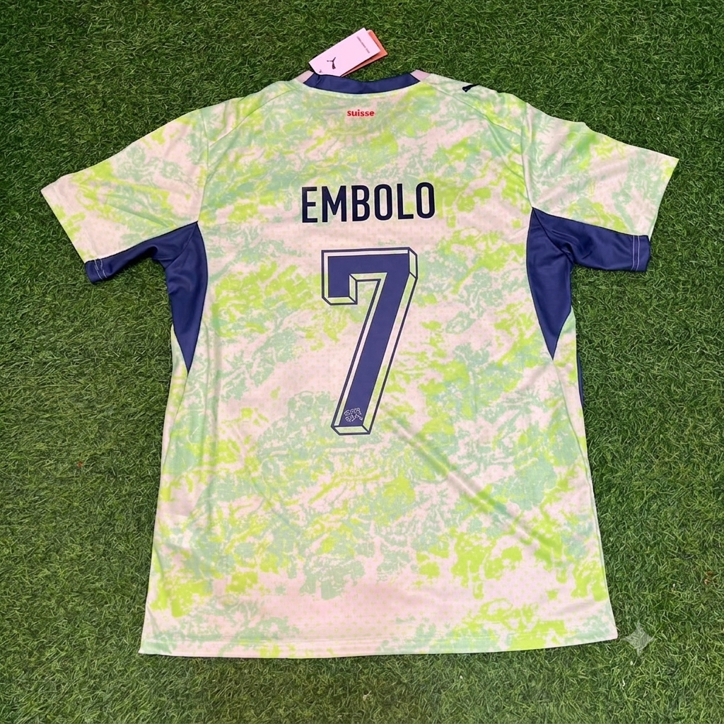 Breel Embolo #7 Switzerland 2026 World Cup Away Kit Jersey – Back View