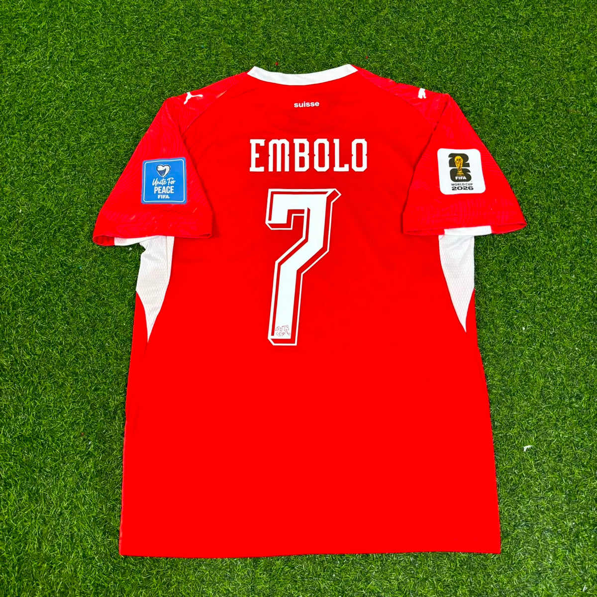 Switzerland 2026 World Cup Kit Jersey – Breel Embolo 7- – Back View