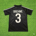 1990 Andreas Brehme Deutschland WM Schwarzes Retro Fußballtrikot Jersey – Back View