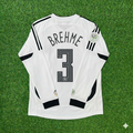 Germany World Cup Long Sleeve White Retro Football Jersey – Andreas Brehme – Back View