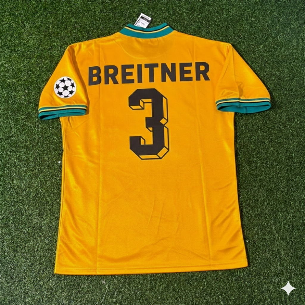 Paul Breitner Bayern Munich Yellow Retro Football Jersey Collection – Back View
