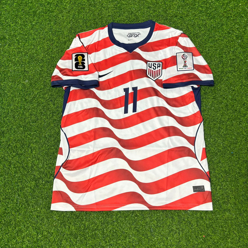 USA 2026 World Cup Home Football Jersey – Brenden Aaronson 11- – Front View