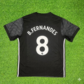 Bruno Fernandes Manchester United Black Retro Football Jersey – Back View
