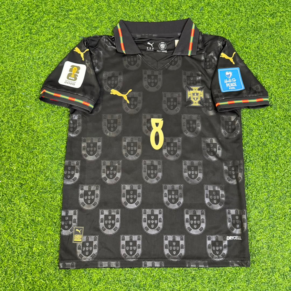 Bruno Fernandes Portugal 2026 World Cup Black Kids Football Jersey – 4
