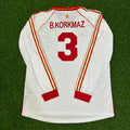 Bulent Korkmaz Galatasaray UEFA 2000 Final Retro Football Jersey – Back View