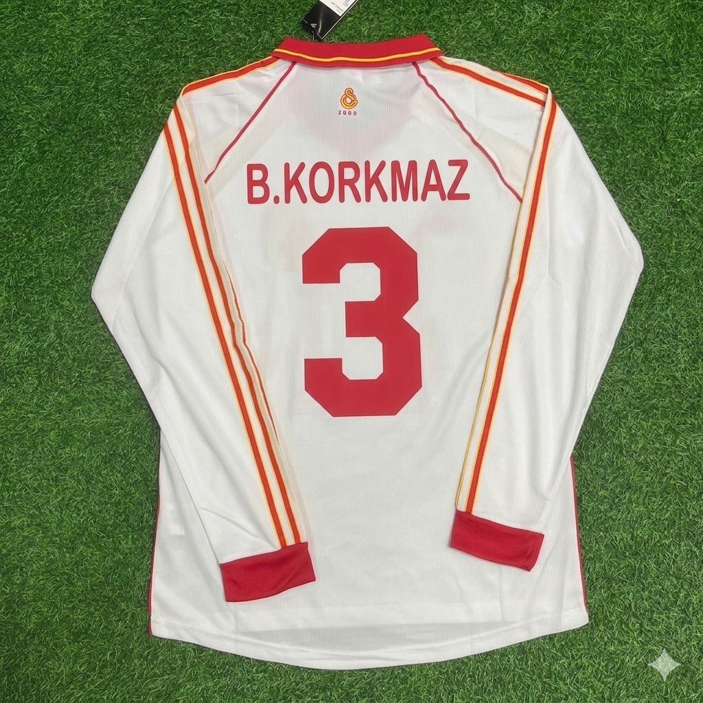 2000 Bulent Korkmaz Galatasaray UEFA Final Retro Football Jersey Collection – Back View