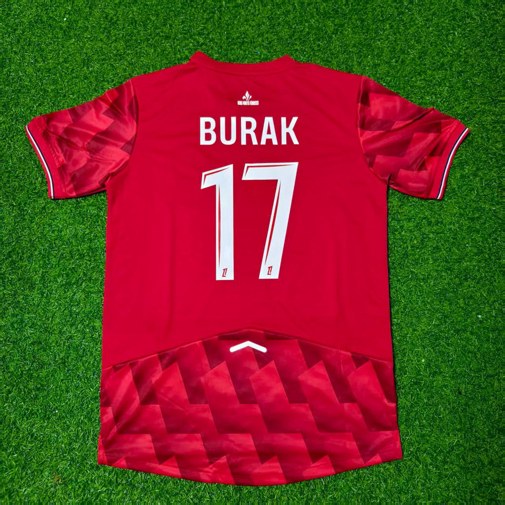 Burak Yilmaz #17 LOSC Lille Home Football Retro Football Jersey – Back View