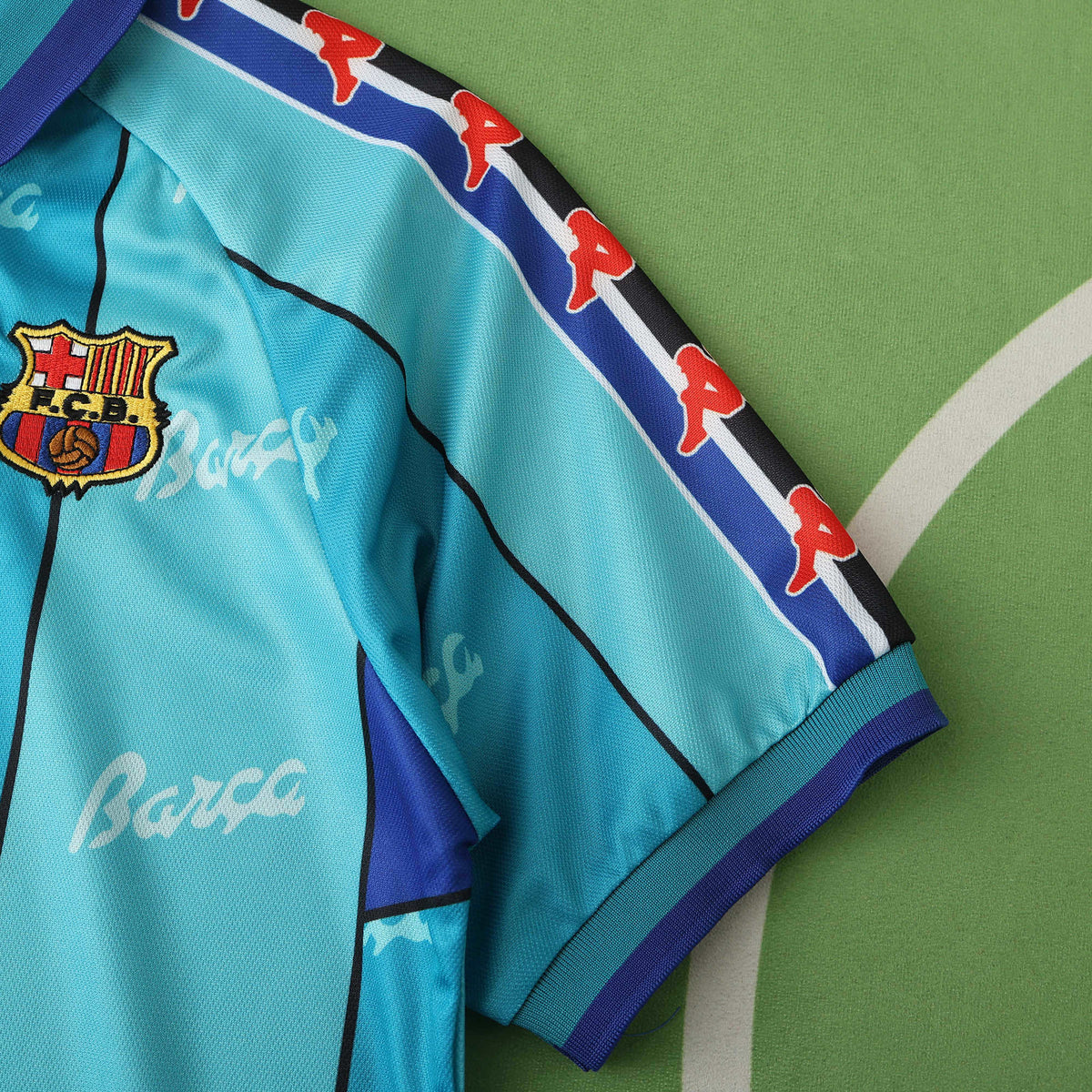 FC Barcelona 1996-1997 Season Away Blue Retro Football Jersey Trikot Maillot V5