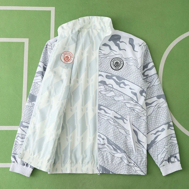 Man City New Season Both Sides Football Windreaker - Windschutz – Front View