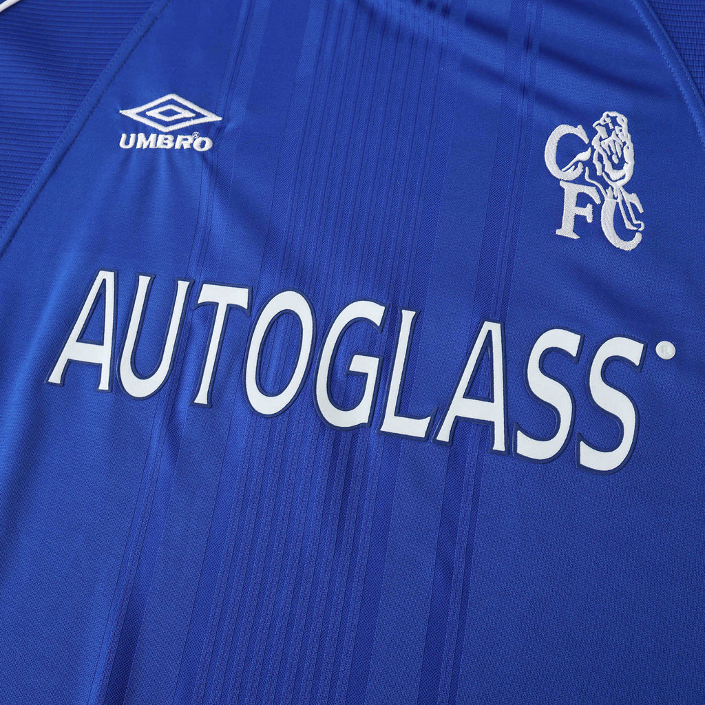 Chelsea 1999-2001 Season Home Blue Retro  Football Jersey Trikot Maillot V5
