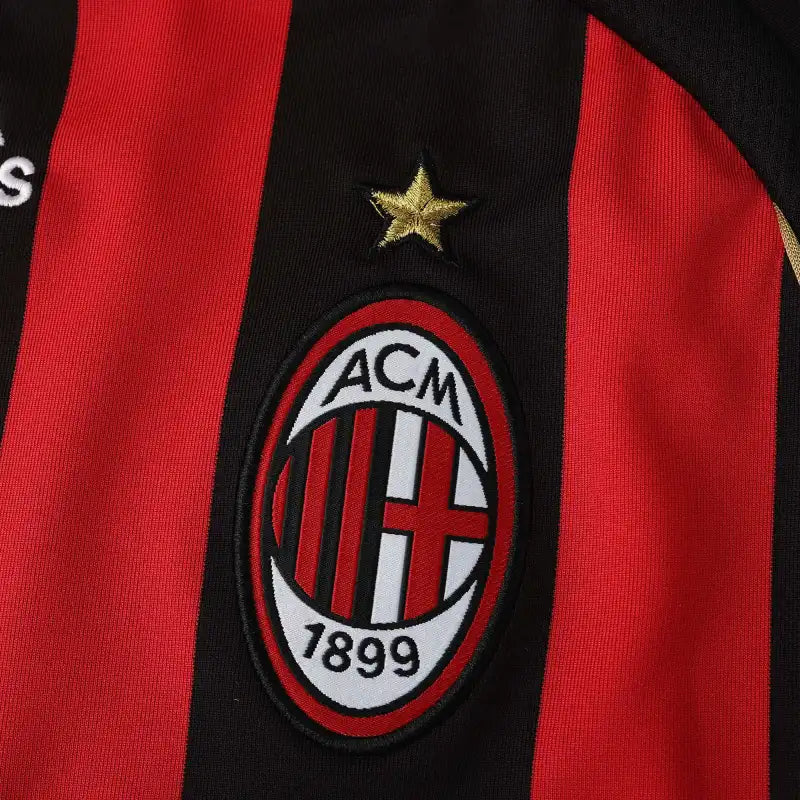 A.C.Milan 06/07 Season Red Away Retro Football Jersey – Front View