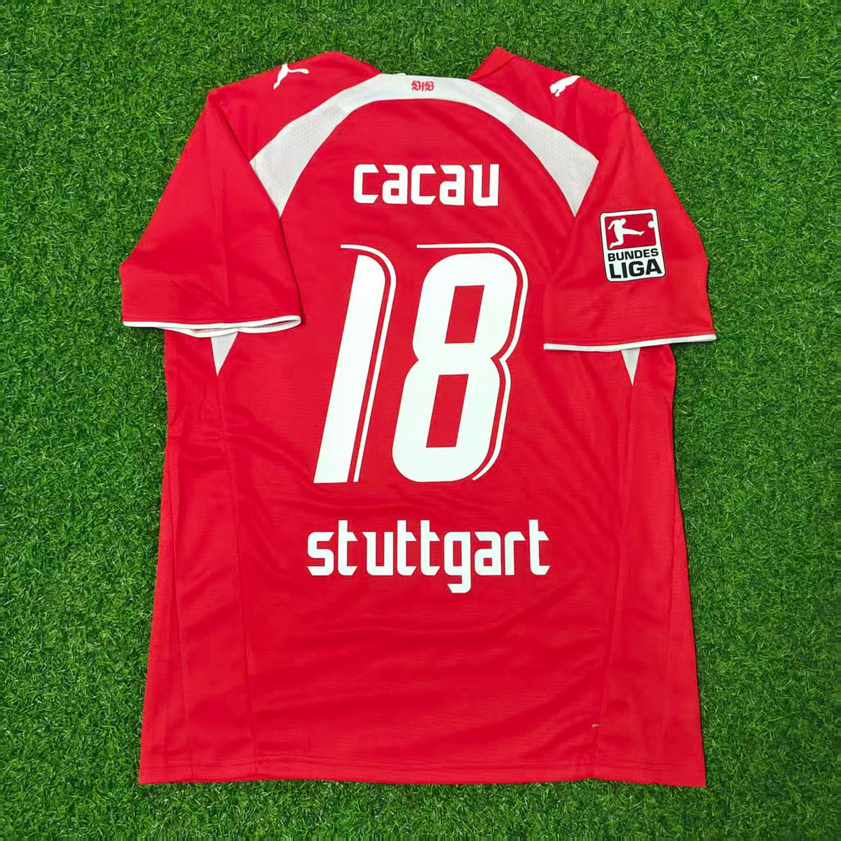 2006/07 Cacau VfB Stuttgart Auswärtstrikot Retro Football Jersey – Back View