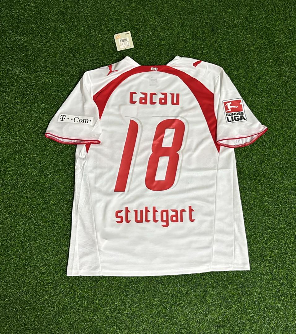 2006/07 Cacau VfB Stuttgart Heimtrikot Retro Football Jersey – Back View