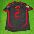 2006/07 Cafu AC Milan Black Retro Football Jersey – Back View