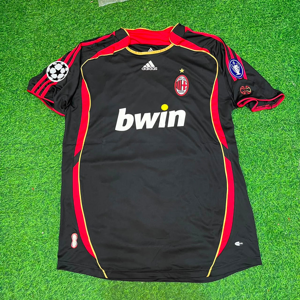 2006/07 Cafu AC Milan Black Retro Football Jersey – Front View