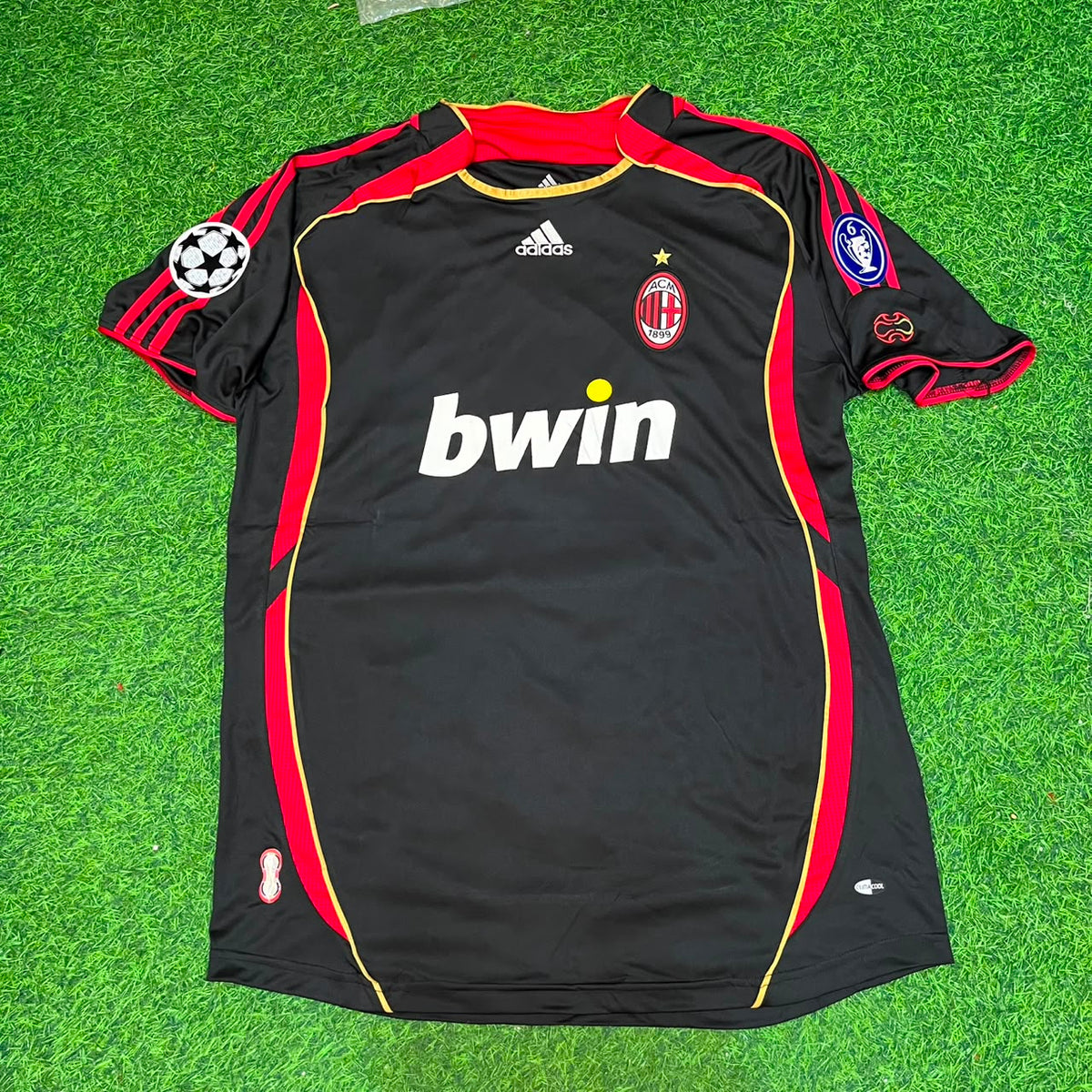 2006/07 Cafu AC Milan Black Retro Football Jersey – Front View