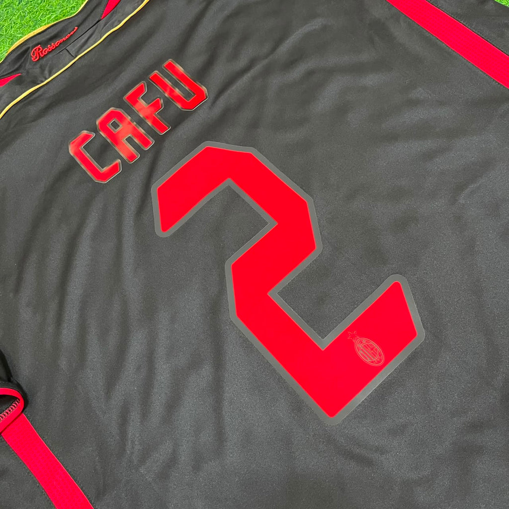 2006/07 Cafu AC Milan Black Retro Football Jersey – Detailed View