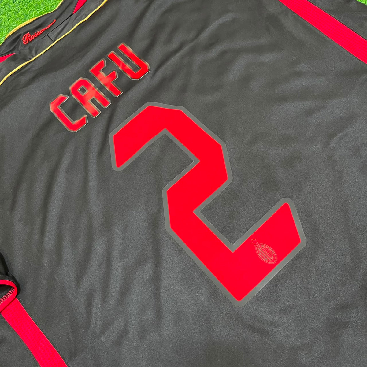 2006/07 Cafu AC Milan Black Retro Football Jersey – Detailed View