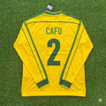 Brazil Long Sleeve Retro Football Kit Jersey – Cafu #2 - – Back View