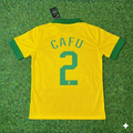 Cafu Brazil Retro Football Jersey – Back View