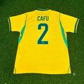 Cafu Brazil Commemorative Special Retro Football Jersey – Back View
