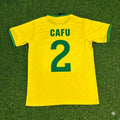 Cafu Brazil Retro Home Football Jersey – Back View