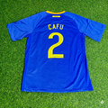 2010 Brazil World Cup Cafu Retro Blue Football Jersey – Back View