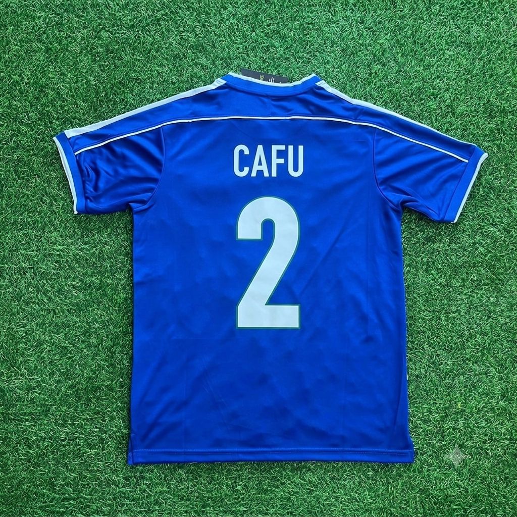 1998 Brazil World Cup Cafu Retro Football Jersey – Back View
