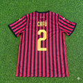 Cafu AC Milan 120th Anniversary Special Golden Retro Football Jersey – Back View