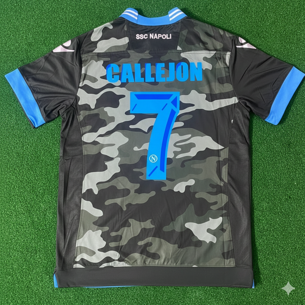 2013/14 Jose Maria Callejon 7 Napoli Retro Football Jersey – Back View