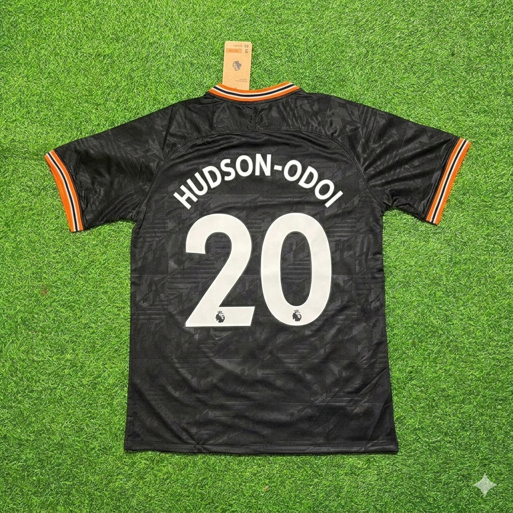 Chelsea 2019/2020 Away Black Retro Football Jersey – Callum Hudson-Odoi 20- – Back View
