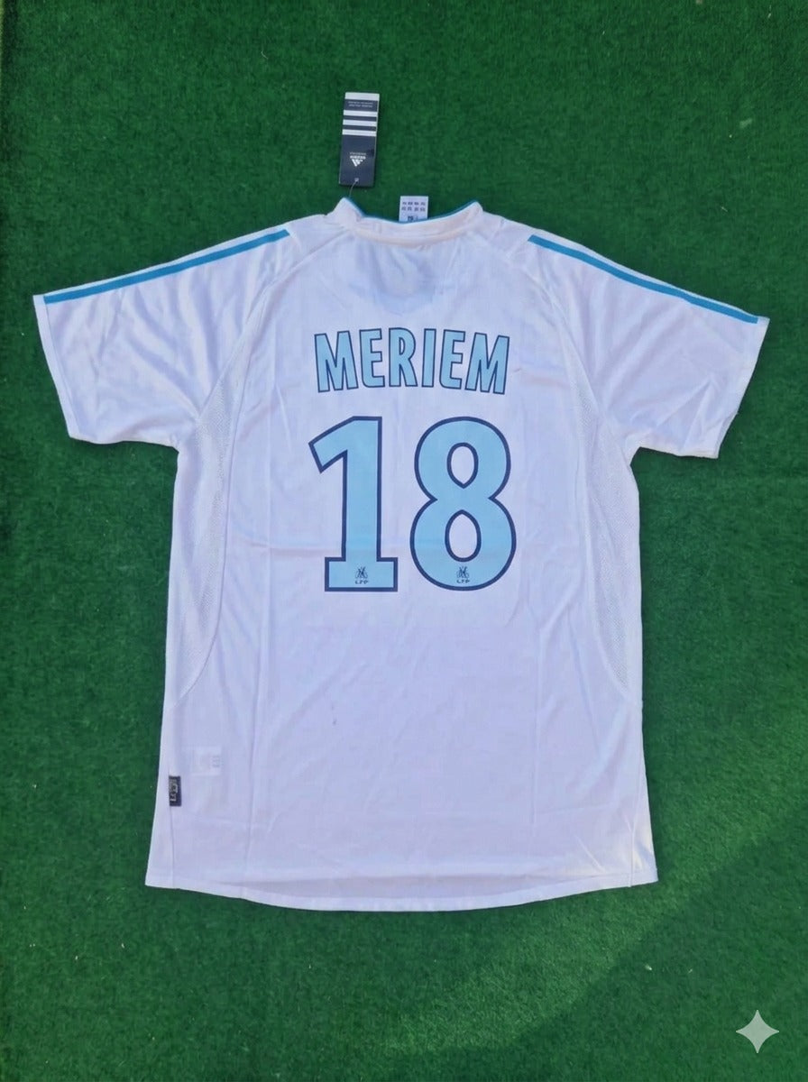 2003/04 Camel Meriem 18- Olympique Marseille Home OM Football Jersey – Back View