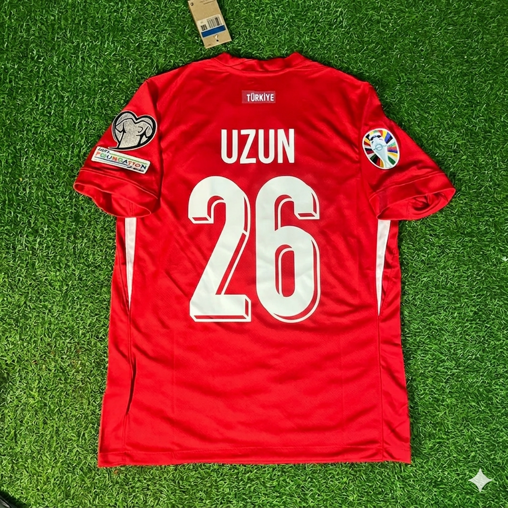 Can Uzun Turkey Turkiye Football Jersey – Back View