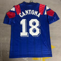 Eric Cantona 1992/93 France Blue Retro Jersey – Back View