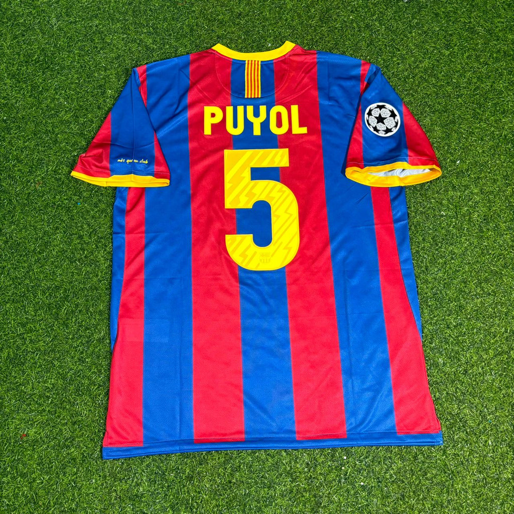 2011 Carles Puyol 5- Barcelona London Final Football Jersey – Back View