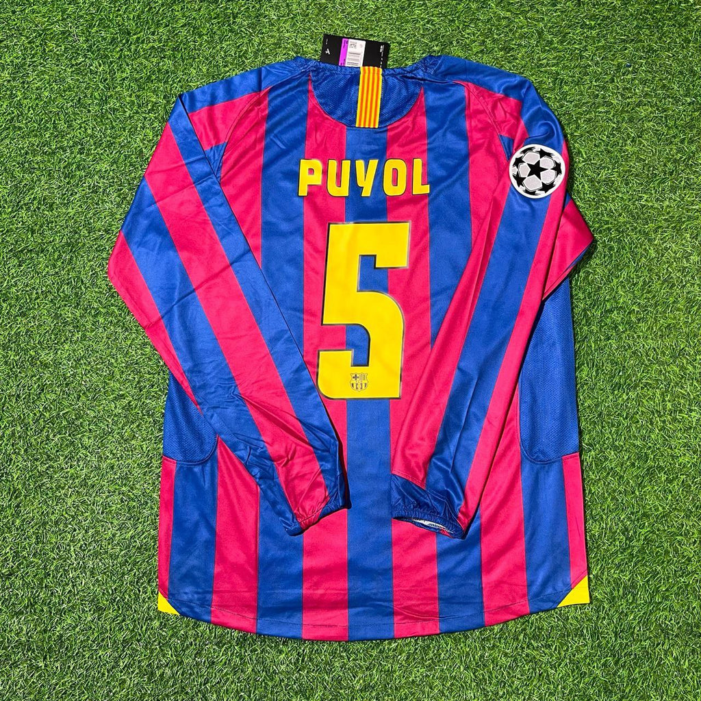 Barcelona 2006 Final Retro Football Jersey – Carles Puyol – Back View