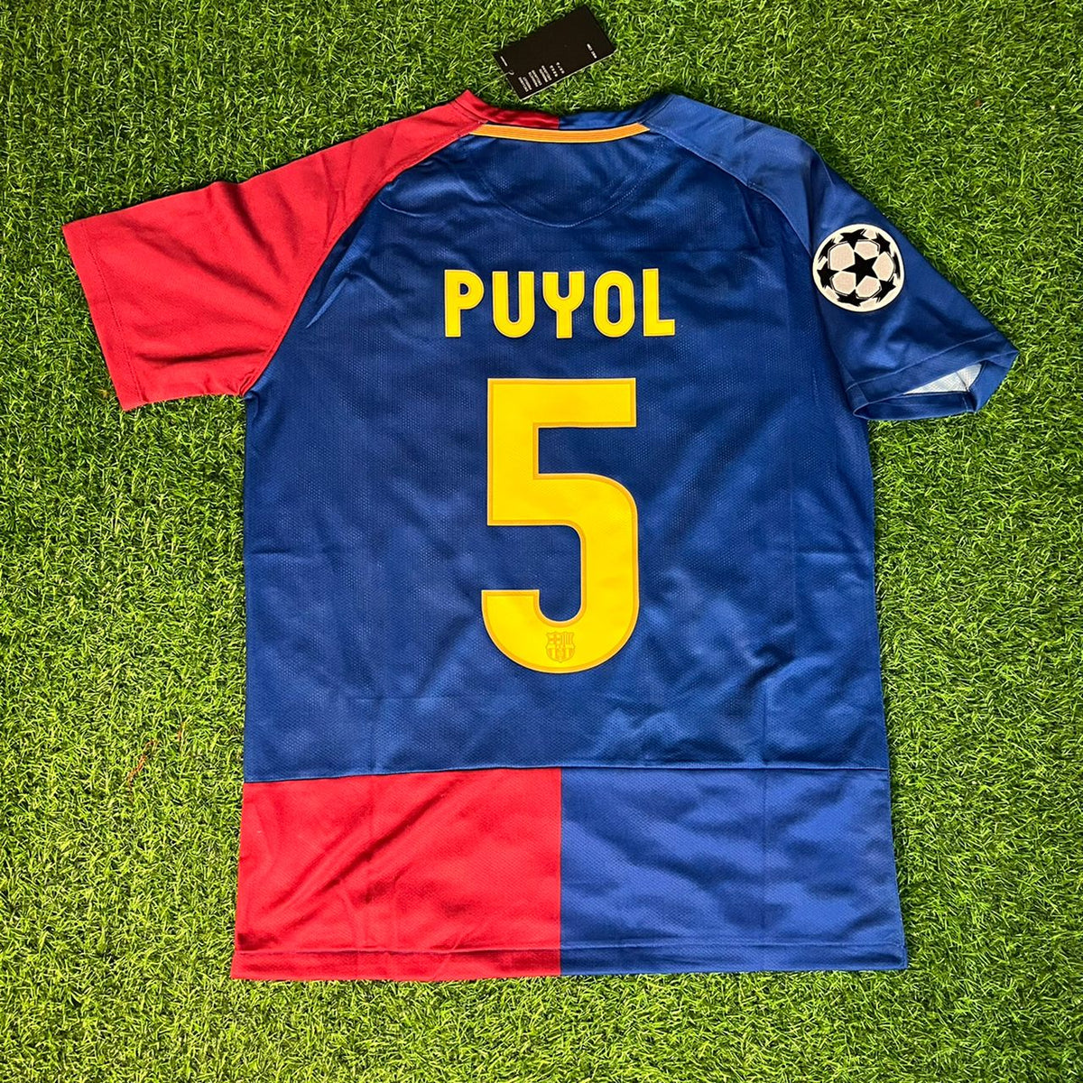 Carles Puyol 5 – Barcelona 2009 UEFA Champions League Final Retro Kit Jersey – | | – Back View