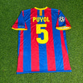Carles Puyol Barcelona 2010 2011 Jersey – Back View