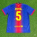 2012/13 Carles Puyol Barcelona Retro Home Football Jersey – Back View