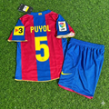 2007/08 Carles Puyol 5- Barcelona Retro Kids Football Jersey – Back View