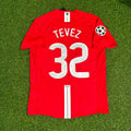 2008 Carlos Tevez #32 Manchester United Champions League Final Retro Football Jersey – Back View