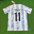 Carlos Tevez - Argentina Retro Kit Jersey – Back View