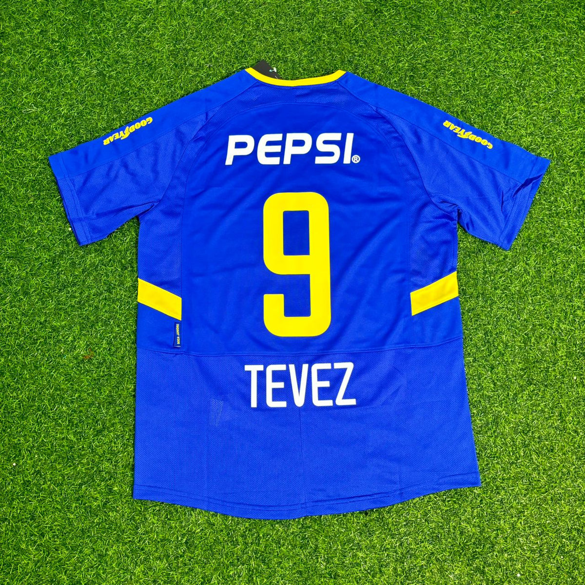 Carlos Tevez Boca Juniors 2003 2004 Retro Jersey – Back View