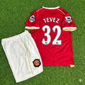 2006/07 Carlos Tevez #32 Manchester United Kids Home Football Jersey – Back View