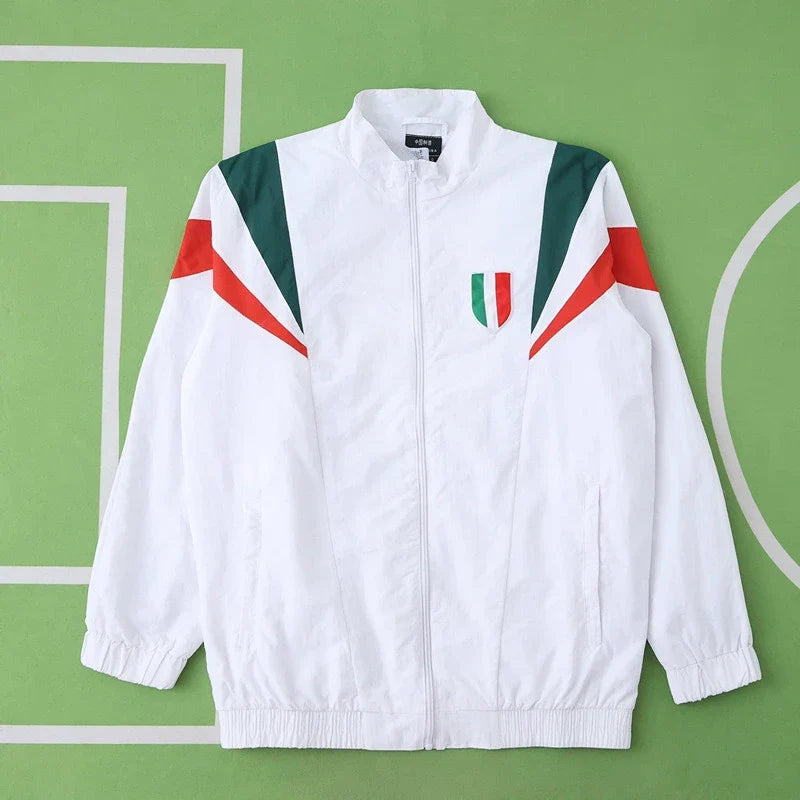 Italy 2025-26 Season White Football Windbreaker Windjacke – Back View