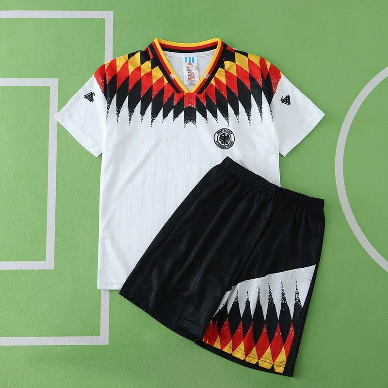 1994 Germany Deutschland Home Retro Kids Football Jersey – Back View