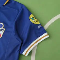 Italy 1996 Season Home Blue Retro Jersey Football – Detailed View