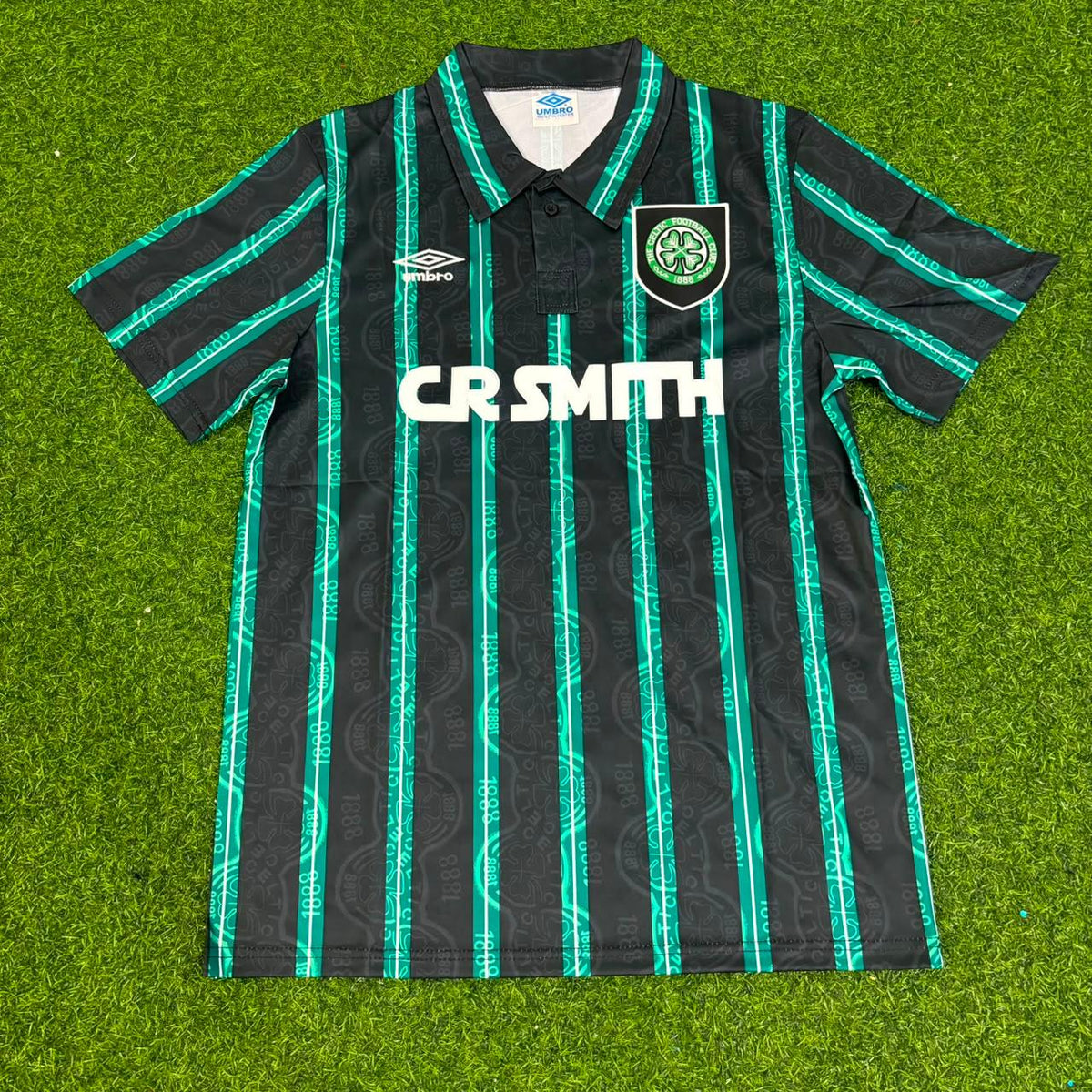 Celtic F.C 92/93 Season Black Away Retro Jersey – Front View