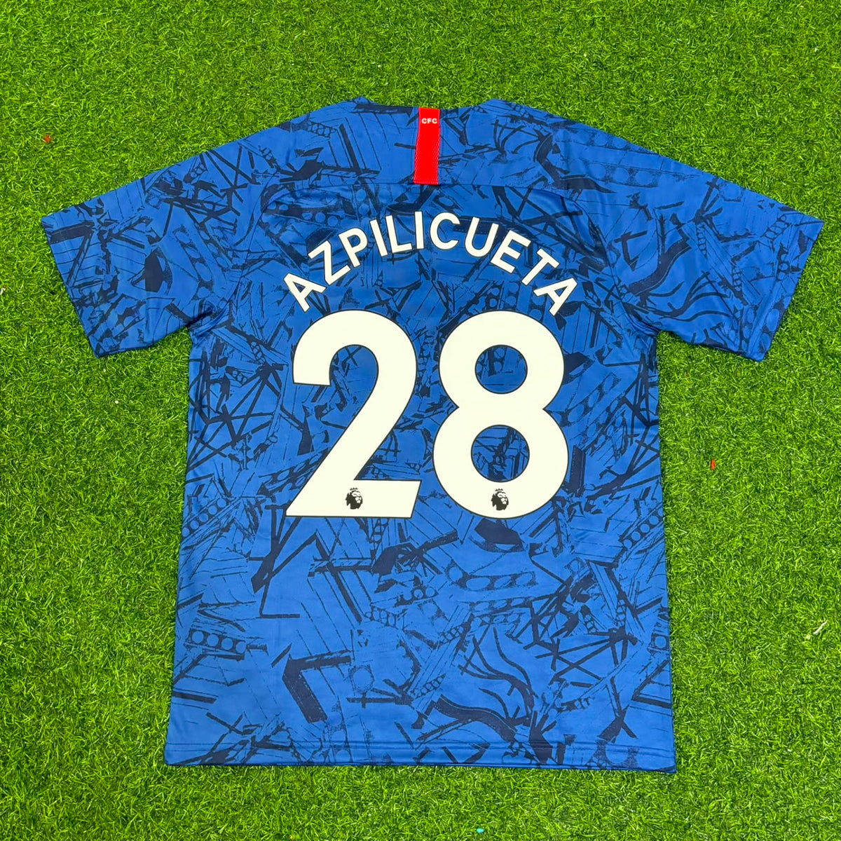 Chelsea 2019 2020 Blue Retro Kit Jersey – Cesar Azpilicueta #28 – Back View