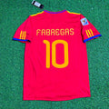 Cesc Fabregas 10 – Spain 2010 World Cup Retro Kit Jersey – | | – Back View
